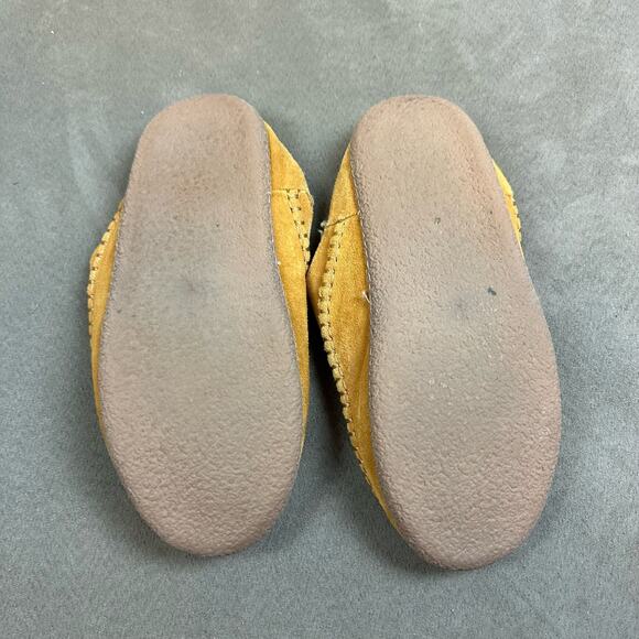 Clarks Leather Suede Baseball Stitch Clog Slipper Slip-On Round Toe Tan Men 11M - Picture 3 of 6